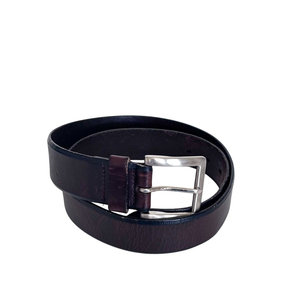 Bachrach Mens Casual Dress Belt Size‎ 34 Brown Leather Silver Buckle Classic